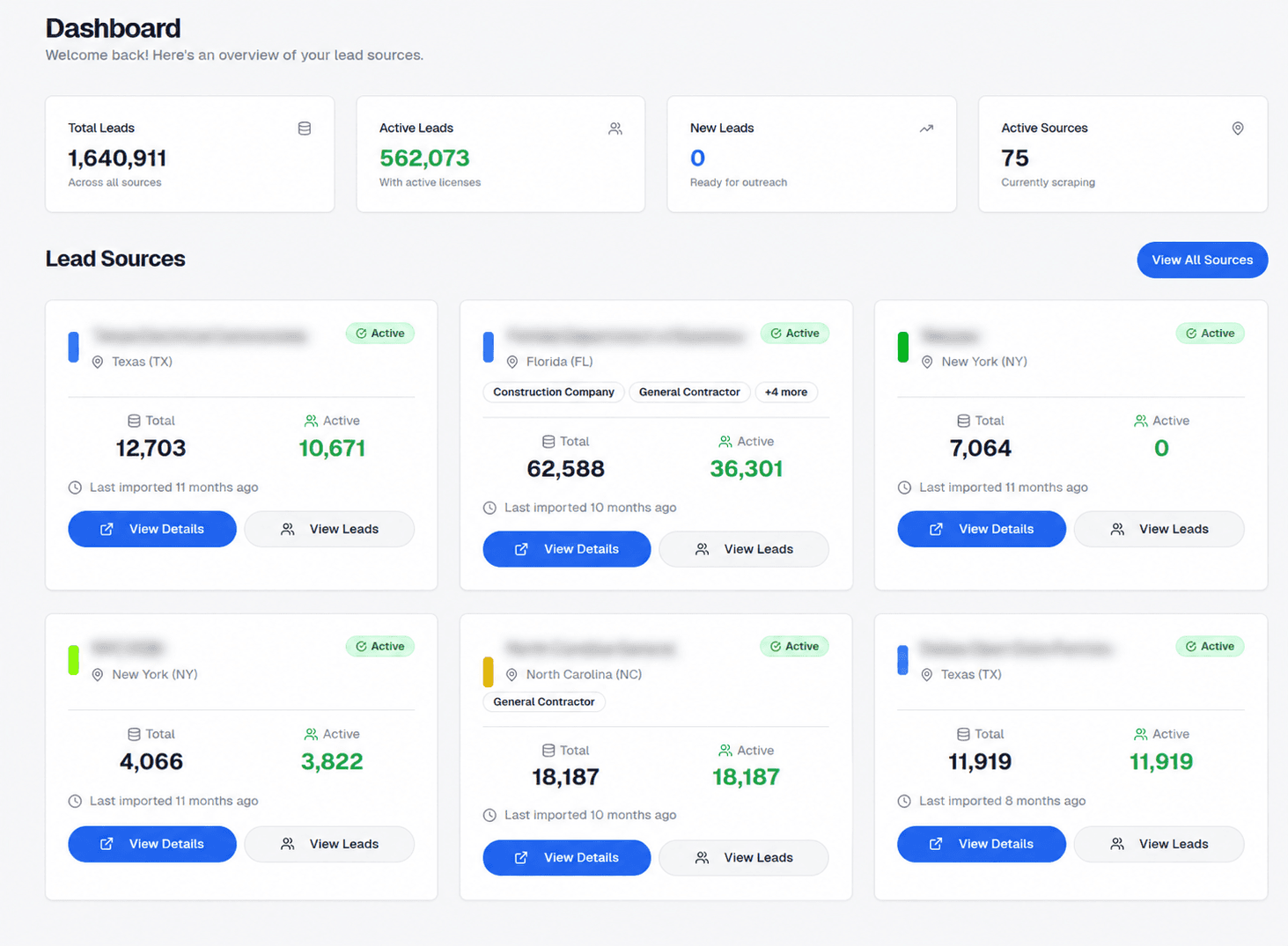 Generating 1.4M licensed contractor leads with an AI scraping pipeline — screenshot